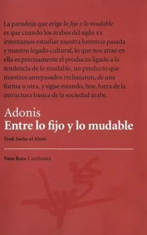 ENTRE LO FIJO Y LO MUDABLE